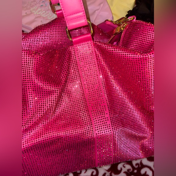 Stoney Clover Lane OOAK pink crystal duffle - Picture 3 of 7